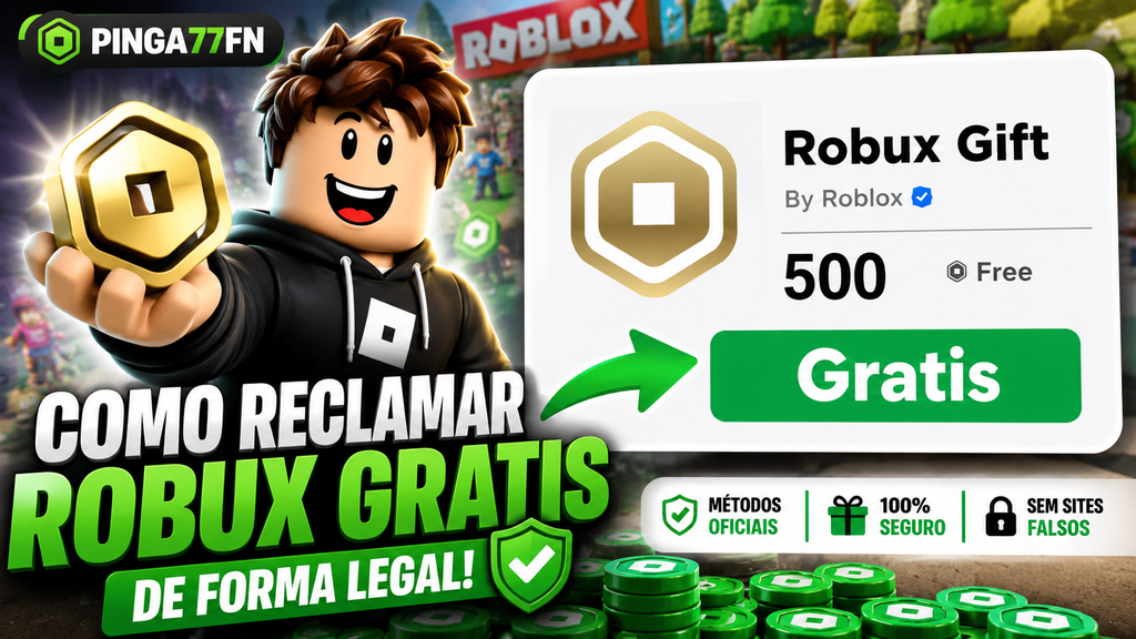 PINGA77FN .Como RECLAMAR robux gratis en roblox de forma legal.